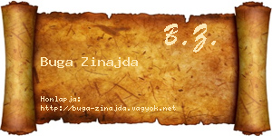 Buga Zinajda névjegykártya